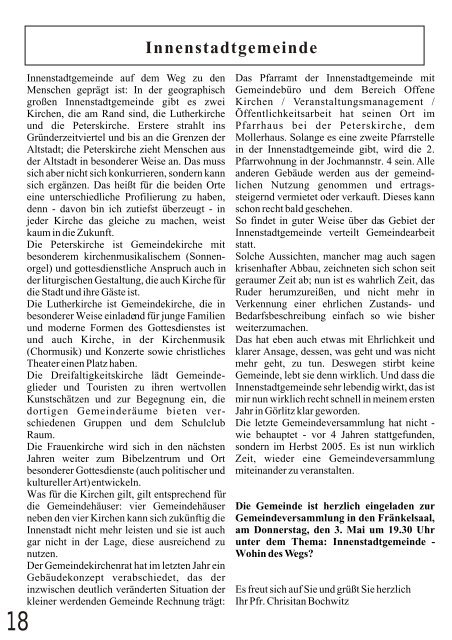 Brücken bauen Nr. 1 2007 - Evangelischer Kirchenkreisverband ...