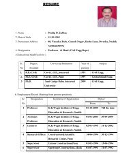 RESUME - K. K. Wagh Education Society