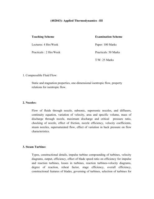 BE Mechanical 2003 Structure - K. K. Wagh Education Society