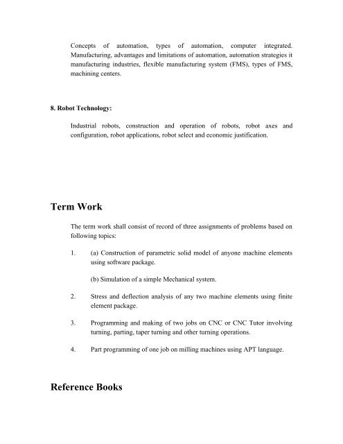 BE Mechanical 2003 Structure - K. K. Wagh Education Society