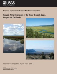 Ground-Water Hydrology of the Upper Klamath Basin, Oregon and ...