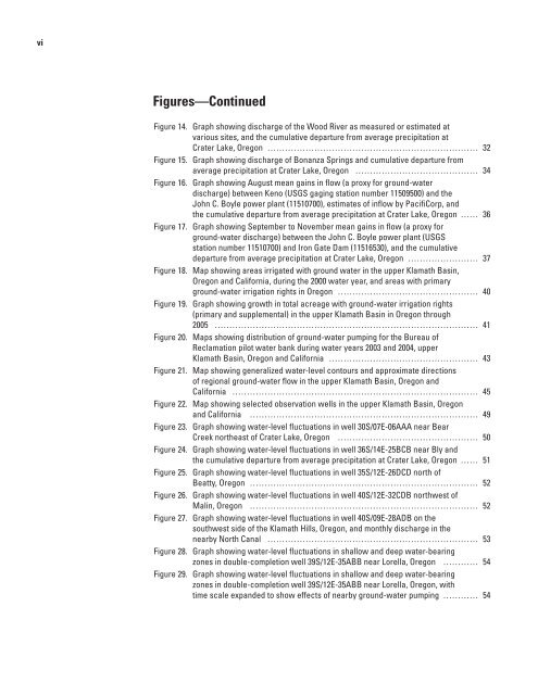 Ground-Water Hydrology of the Upper Klamath Basin, Oregon and ...