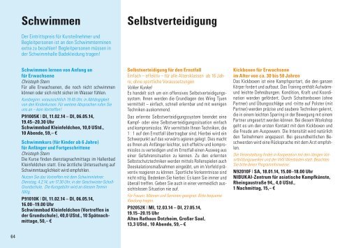 Gerade erschienen: Programm FrÃ¼hjahr/ Sommer 2014 - Klarenthal