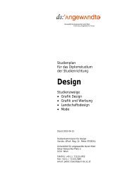 Studienplan Design (PDF) - Klasse fÃ¼r Ideen | in Grafik und Werbung