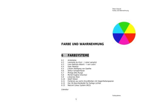 farbe und wahrnehmung 6 farbsysteme - Klasse fÃ¼r Ideen | in Grafik ...