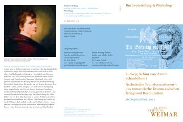 Tagungsprogramm - Klassik Stiftung Weimar