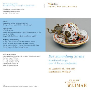 Flyer zur Ausstellung - Klassik Stiftung Weimar