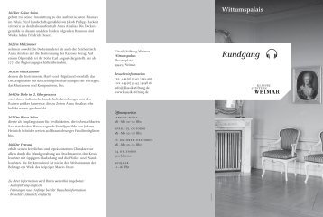 Rundgangplan zum Wittumspalais - Klassik Stiftung Weimar