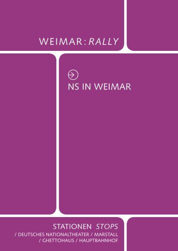 Tour Nationalsozialismus in Weimar - Klassik Stiftung Weimar