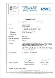 Test certificates (GS) - Gustav Klauke GmbH