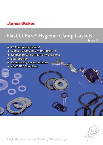 Elast-O-PureÂ® Hygienic Clamp Gaskets - James Walker