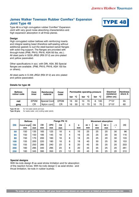 ComflexÂ® Rubber Expansion Joints Engineering Guide