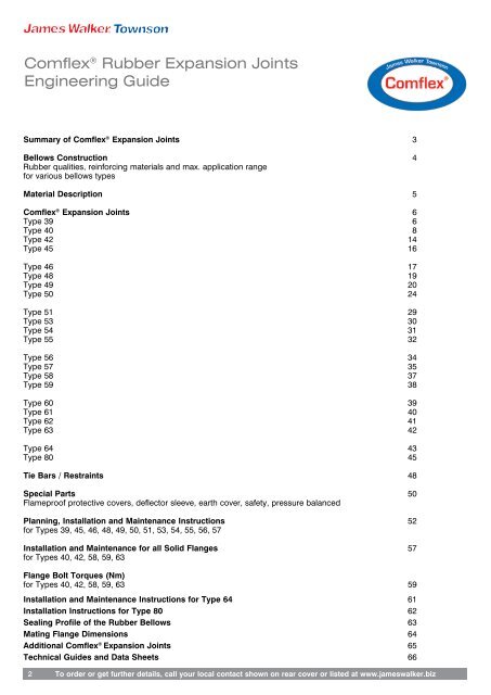 ComflexÂ® Rubber Expansion Joints Engineering Guide