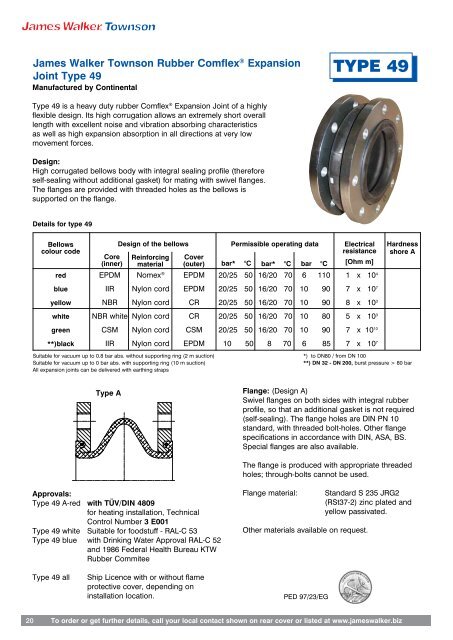 ComflexÂ® Rubber Expansion Joints Engineering Guide