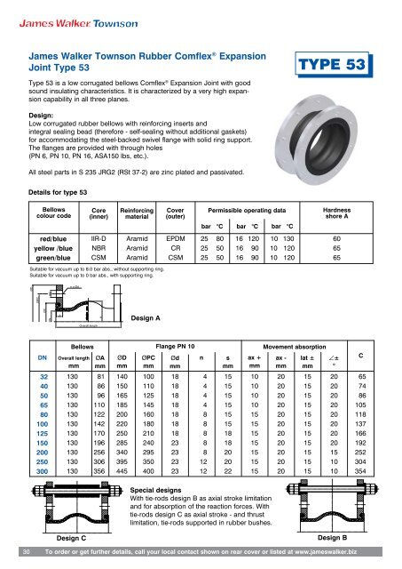 ComflexÂ® Rubber Expansion Joints Engineering Guide