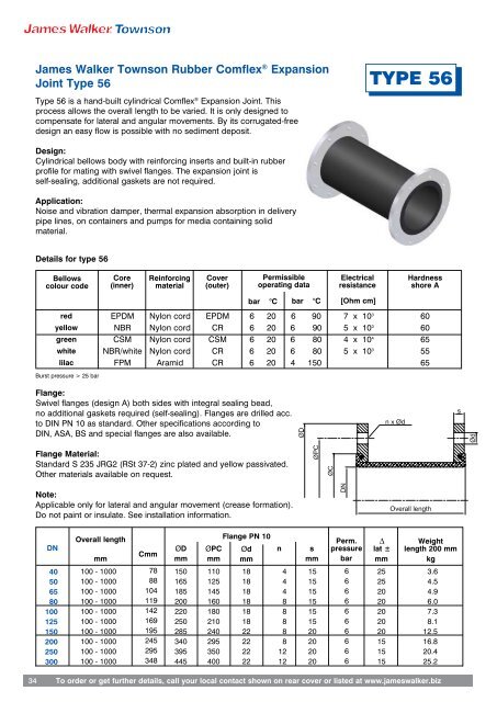 ComflexÂ® Rubber Expansion Joints Engineering Guide