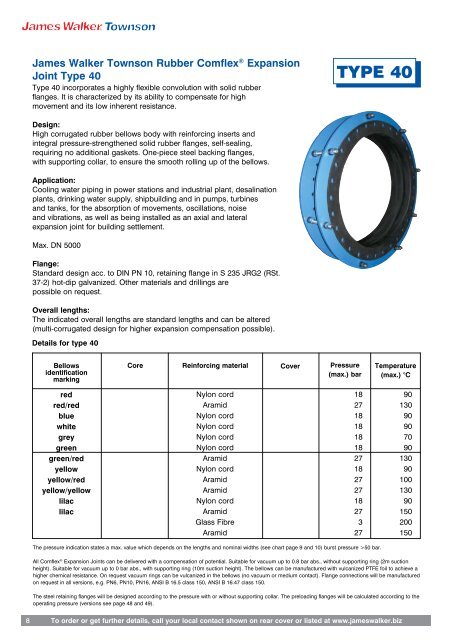 ComflexÂ® Rubber Expansion Joints Engineering Guide