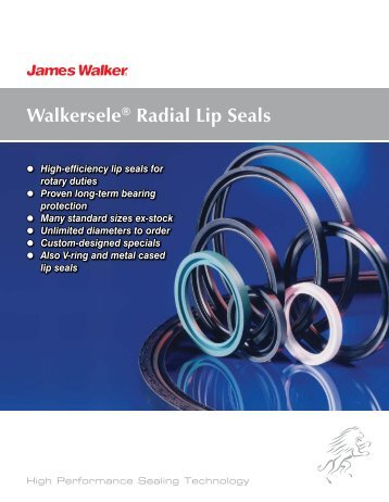 WalkerseleÂ® Radial Lip Seals