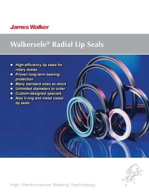 WalkerseleÂ® Radial Lip Seals