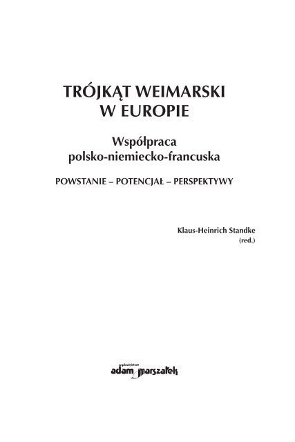 TRÃJKÄT WEIMARSKI W EUROPIE - Klaus-Heinrich-Standke.de