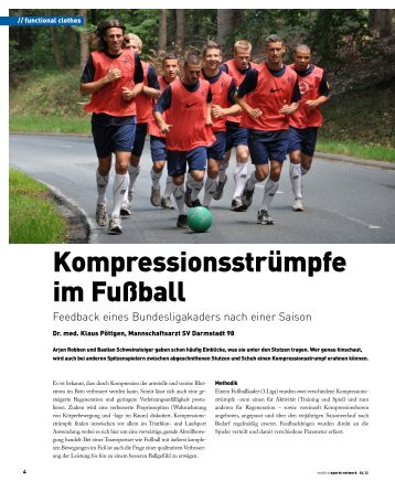 KompressionsstrÃ¼mpfe im FuÃball Untersuchung ... - Klaus-Poettgen