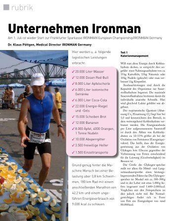 Unternehmen Ironman - Klaus-Poettgen