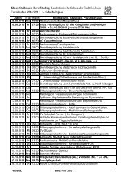 Terminplan 1. Halbjahr - Klaus-Steilmann-Berufskolleg