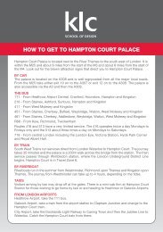 how to get to hampton court palace - KLC School of Design