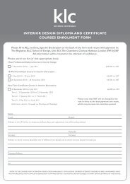 interior design diploma and certificate courses enrolment form