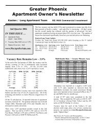 Greater Phoenix Apartment Owner's Newsletter - Kasten Long ...