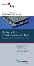 FTK-Tagung 2013 - Industrieverband Klebstoffe e.V.