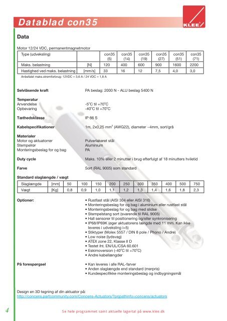 Concens aktuatorer - Brd. Klee A/S