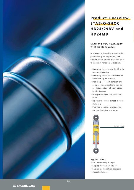 Brochure for Dampers - Stabilus