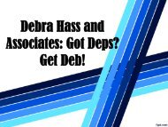 Debra Hass and Associates: Got Deps? Get Deb!