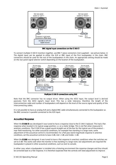 O 300 (D) Operating Manual v01 - Klein + Hummel