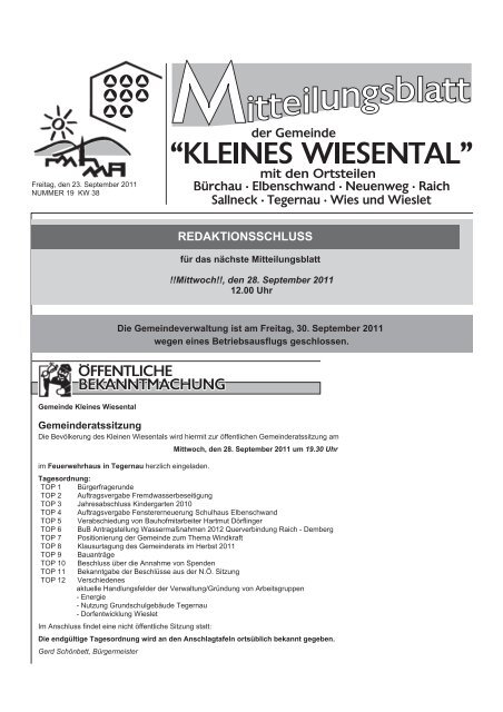 MTB KW 38.2011.pdf - Kleines Wiesental