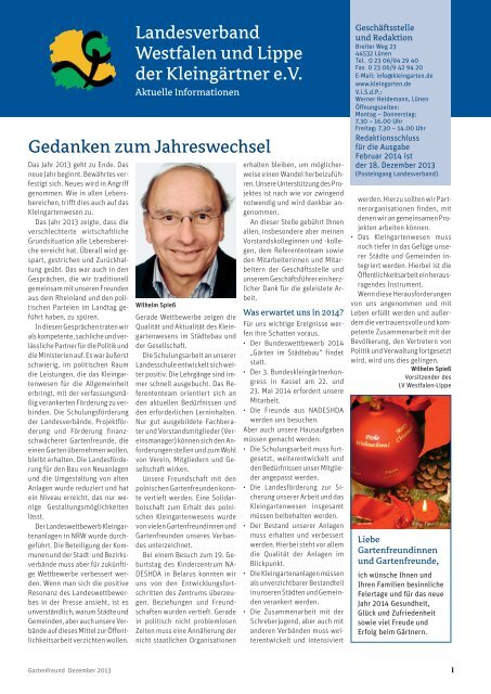 Landesseiten Dezember 2013 - Landesverband Westfalen und ...