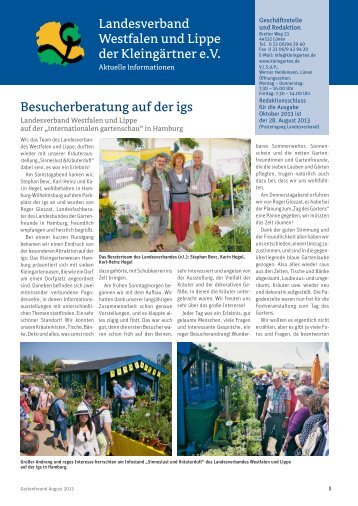 Landesseiten August 2013 - Landesverband Westfalen und Lippe ...