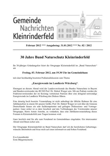 02 - Februar 2012 - Gemeinde Kleinrinderfeld