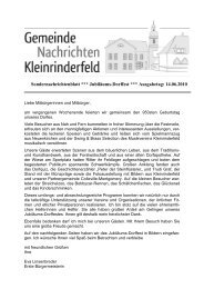 Sondernachrichtenblatt - JubilÃ¤ums-Dorffest - Gemeinde ...