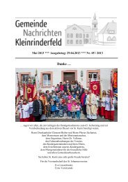 Mai 2013 - Gemeinde Kleinrinderfeld