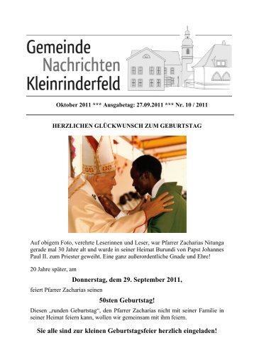 10 - Oktober 2011 - Gemeinde Kleinrinderfeld