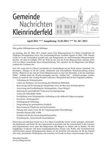 April 2011 - Gemeinde Kleinrinderfeld