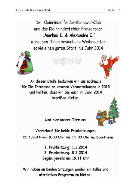 13 - Weihnachtsausgabe - Gemeinde Kleinrinderfeld