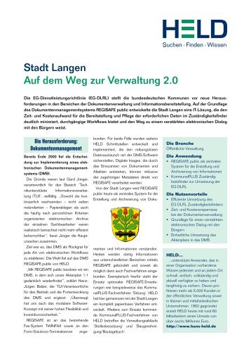 Anwenderbericht Stadt Langen - Hans Held GmbH