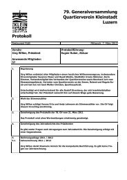 Protokoll der GV (PDF) - Quartierverein Kleinstadt Luzern