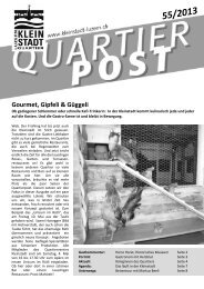 Quartierpost 55 / 2013 (PDF Download) - Quartierverein Kleinstadt ...