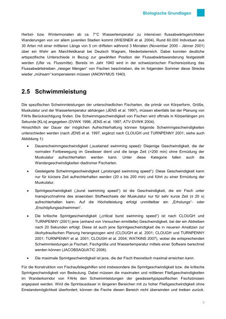 Leitfaden zum Bau von Fischaufstiegshilfen (FAHs) Entwurf