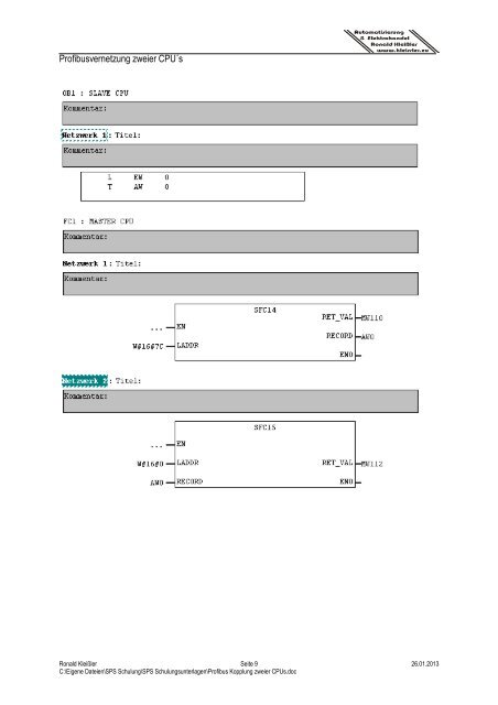 Profibus Kopplung zweier CPUs