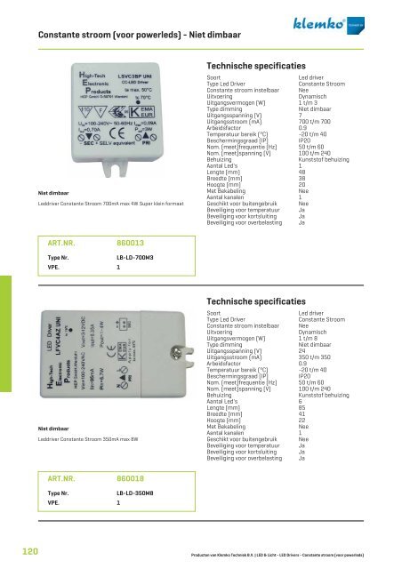 Catalogus Led & Licht - Klemko